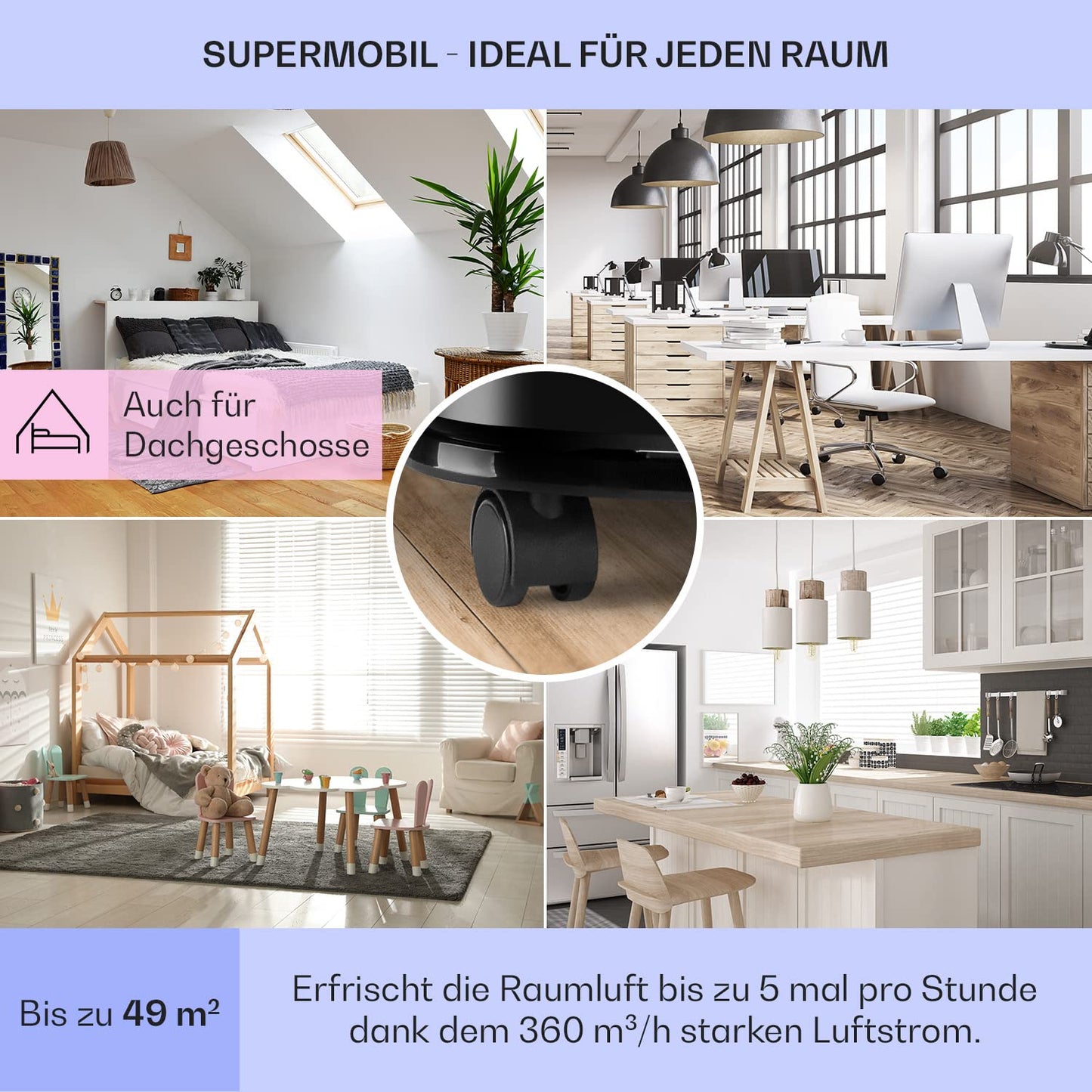 Klarstein Mobile Klimaanlage mit Abluftschlauch, 3-in-1 Klimagerät mit Ventilator & Luftentfeuchter, Kleine & Portable für Wohnung & Büro, Nachtmodus, 10000 BTU AC mit Niedrigem Verbrauch
